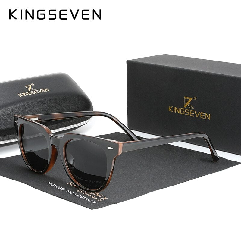 Polarized Square Sunglasses Men Women Zebra