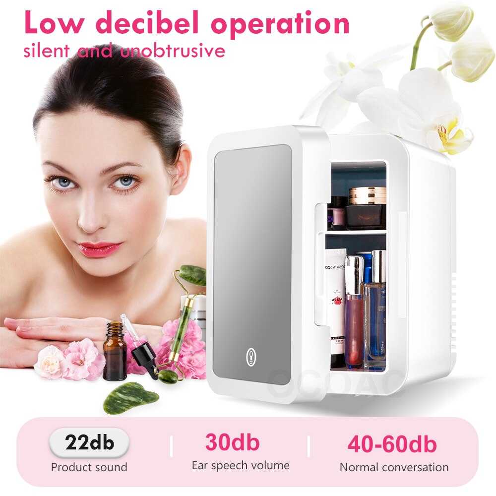 8L Refrigerator For Cosmetics With Mirror Mini Skincare Beauty