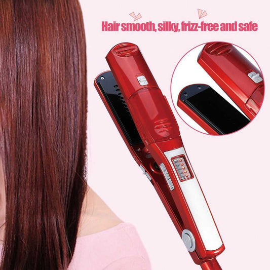Professional Steam Hair Straightener Ceramic Vapor Infrared Heating Flat Iron