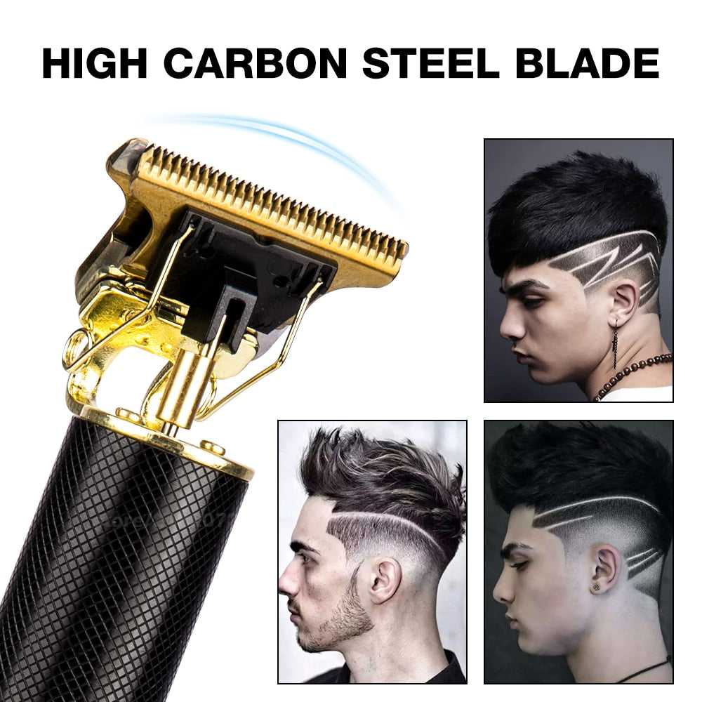 Electric Professional Hair Clipper Skeleton T9 LCD Rechargeable