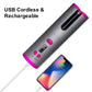 Cordless Automatic Hair Curler Portable Wireless USB Rechargeable Auto