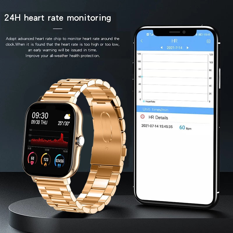 LIGE New Bluetooth Call Smart watch Women Full touch Screen