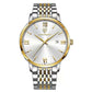 Men watch stainless steel top quailty luxury push button