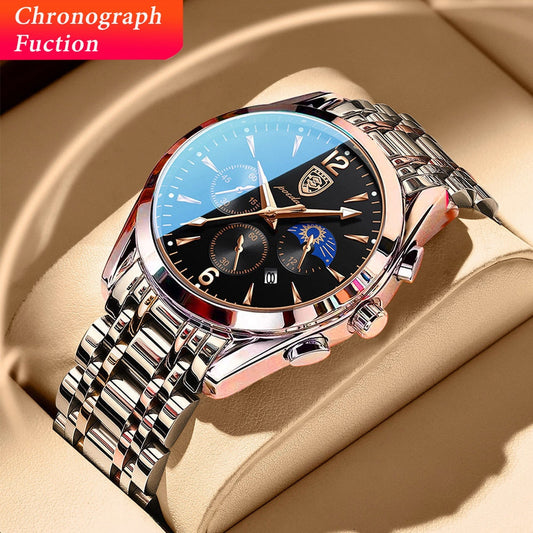 Men watch sport decoration function steel band waterproof