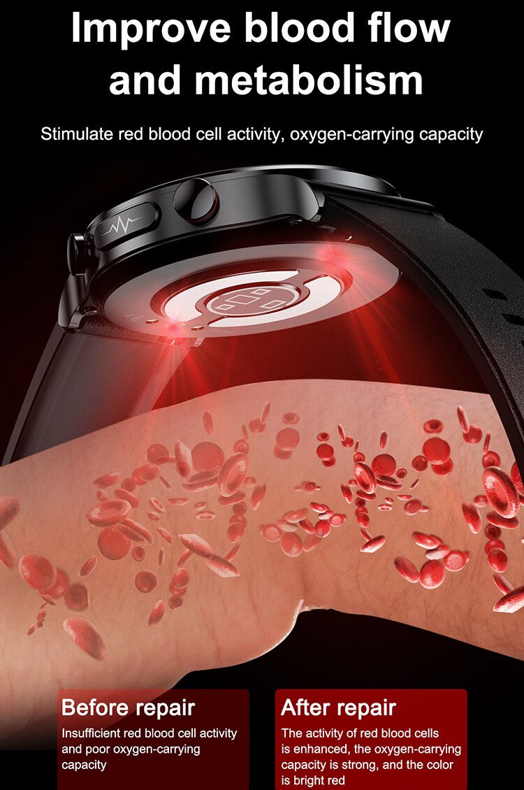New Smart Watch Men Sangao Laser Health Heart Rate Blood