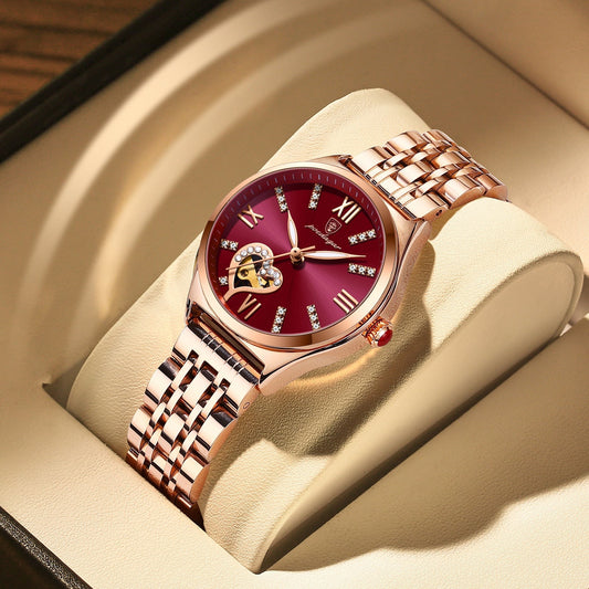 Women watches fashion rose gold stainless stain steel ladies watch