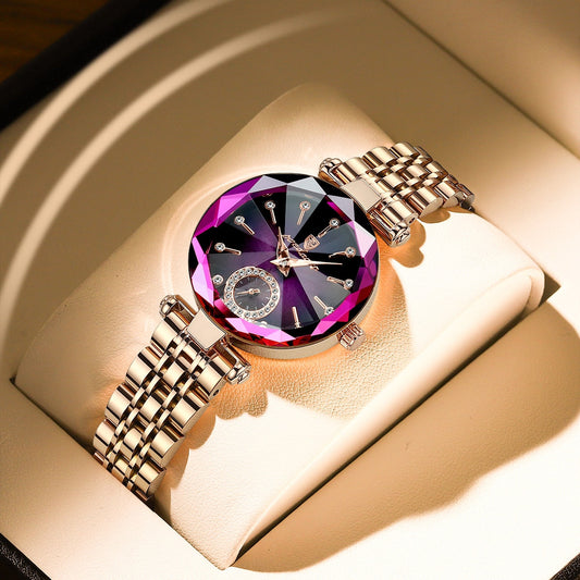 Watch for Women Luxury Jewelry Design Rose Gold Steel