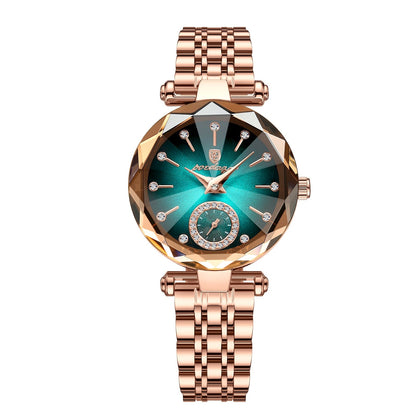 Watch for Women Luxury Jewelry Design Rose Gold Steel