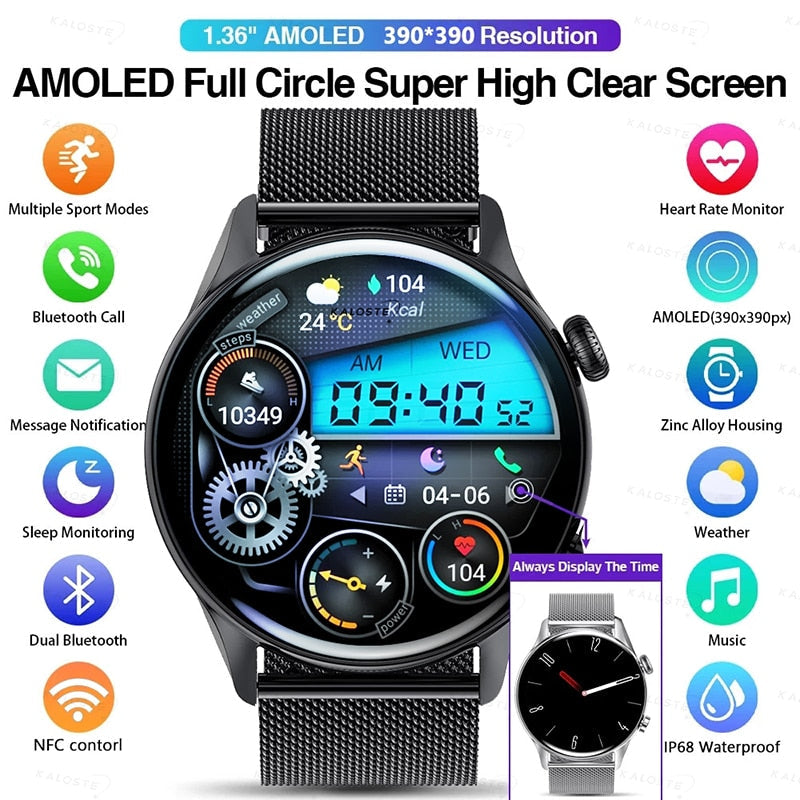 New smart watch men screen always.