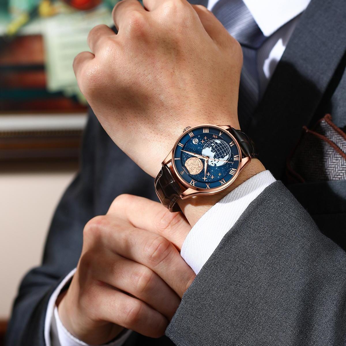 New Fashion Quartz Leather Men Watch Top Brand Luxury