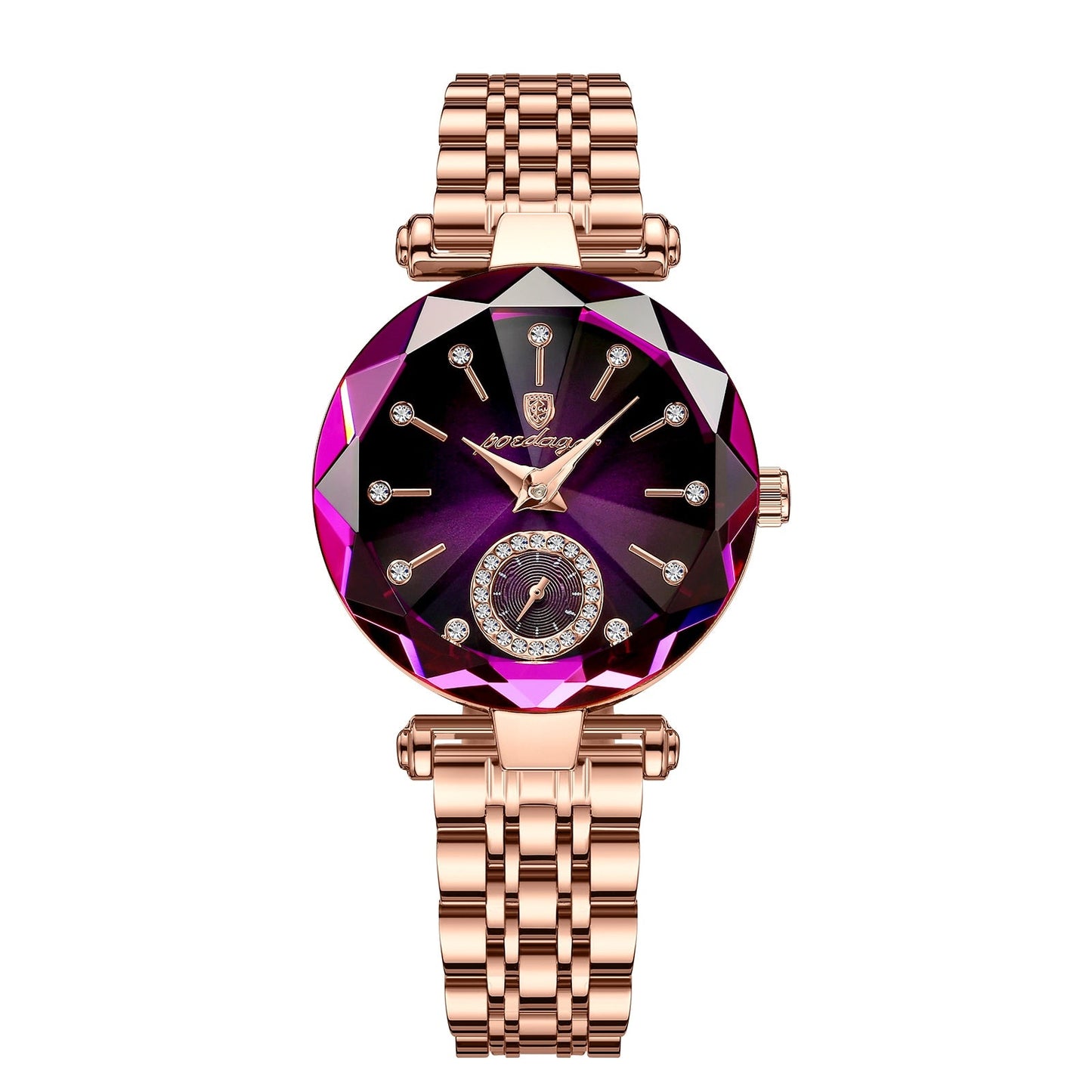 Watch for Women Luxury Jewelry Design Rose Gold Steel