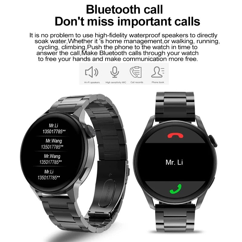 New Fashion NFC Smart Watch Men Bluetooth Call Sport GPS