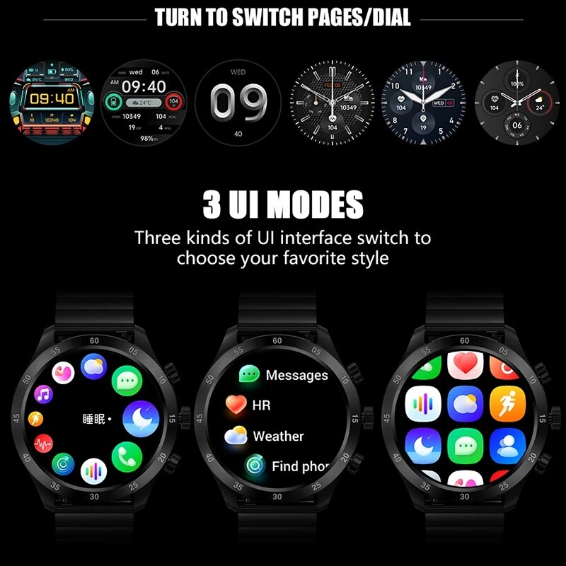 2022 New Full Touch Screen Smart Watch Men Bluetooth Call