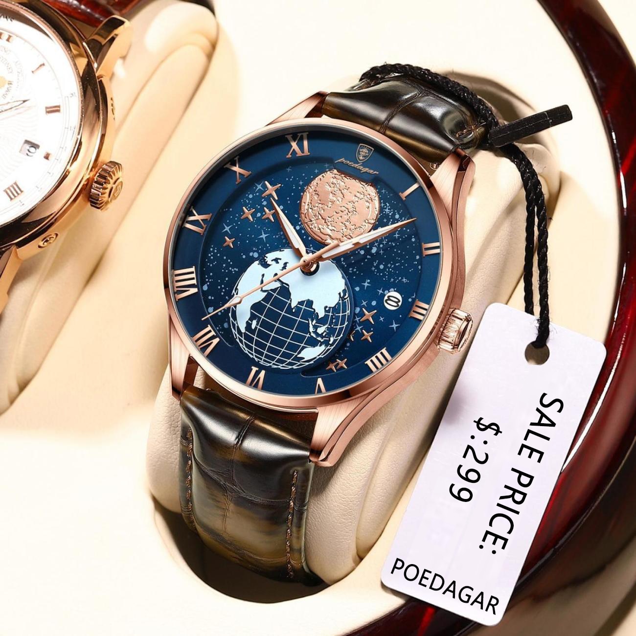 New Fashion Quartz Leather Men Watch Top Brand Luxury