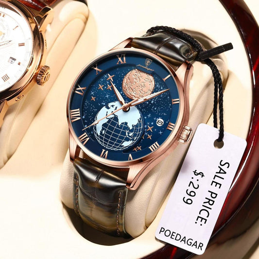 New Fashion Quartz Leather Men Watch Top Brand Luxury