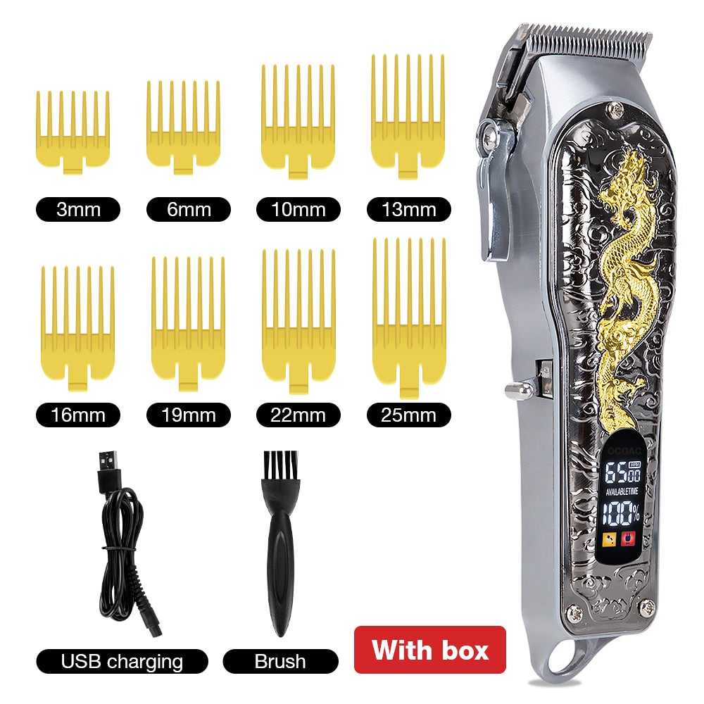 Hair Clipper Barber Dragon Hair Trimmer for Men Finishing Hair Cutting Machine