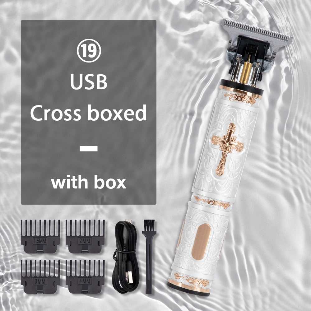 Hair Cutting Machine T9 Vintage Hair Trimmer for Men Barber Clippers