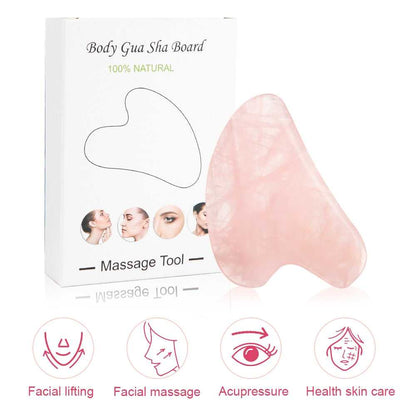 2/1pcs Gua Sha Massager for Face Rose Quartz Jade Roller Beauty