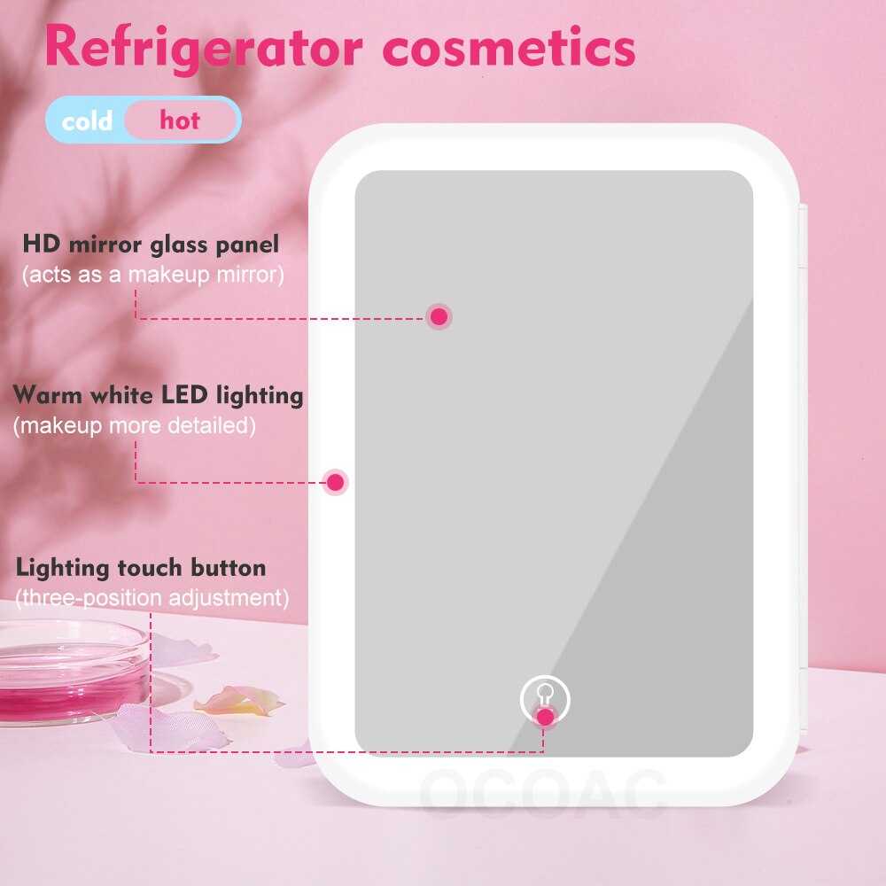 8L Refrigerator For Cosmetics With Mirror Mini Skincare Beauty