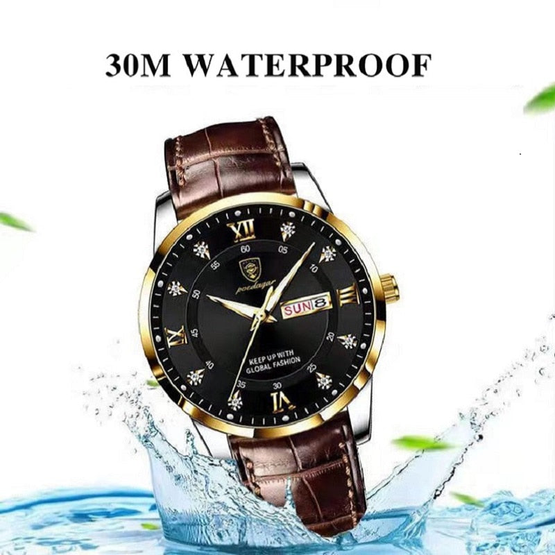 Men fashion ultra thin watches top quality luxury