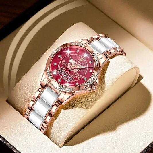 Women Watch Luxury Quartz Diamond Rose Gold