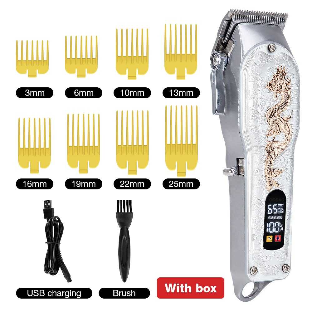 Hair Clipper Barber Dragon Hair Trimmer for Men Finishing Hair Cutting Machine
