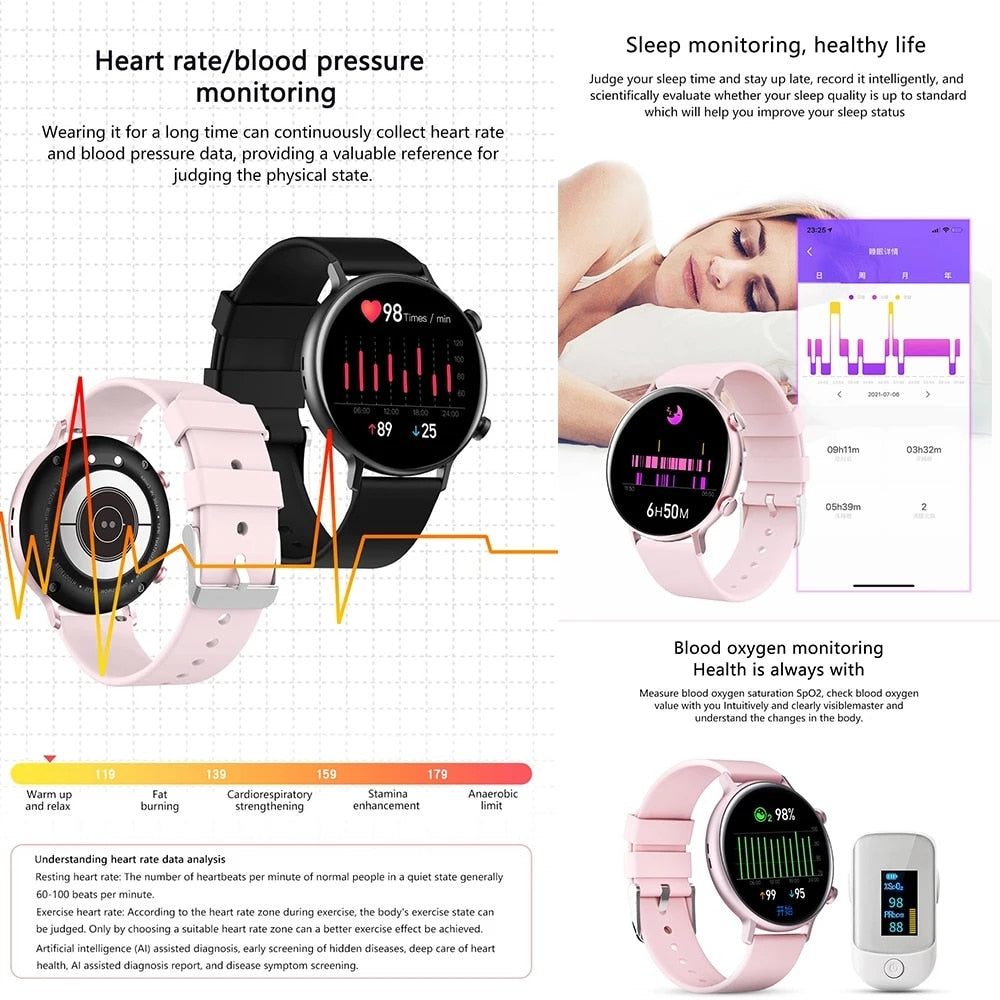 LIGE NEW Smart Watch Bluetooth Calls Smartwatch