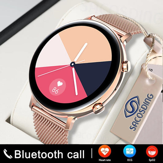 New ECG+PPG Smart Watch With Make Calls Women