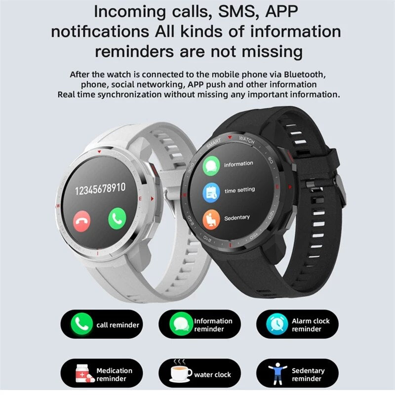 New Sport smart watch Men Bluetooth Call Recording
