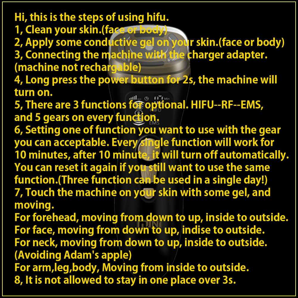 Black Magic Mini HIFU Machine Ultrasound Tightening Skin Care Wrinkle Remove