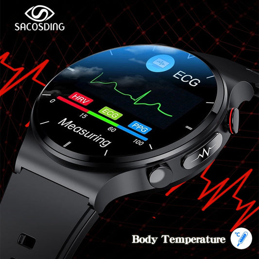 New ECG+PPG Smart Watch Men Blood Pressure.