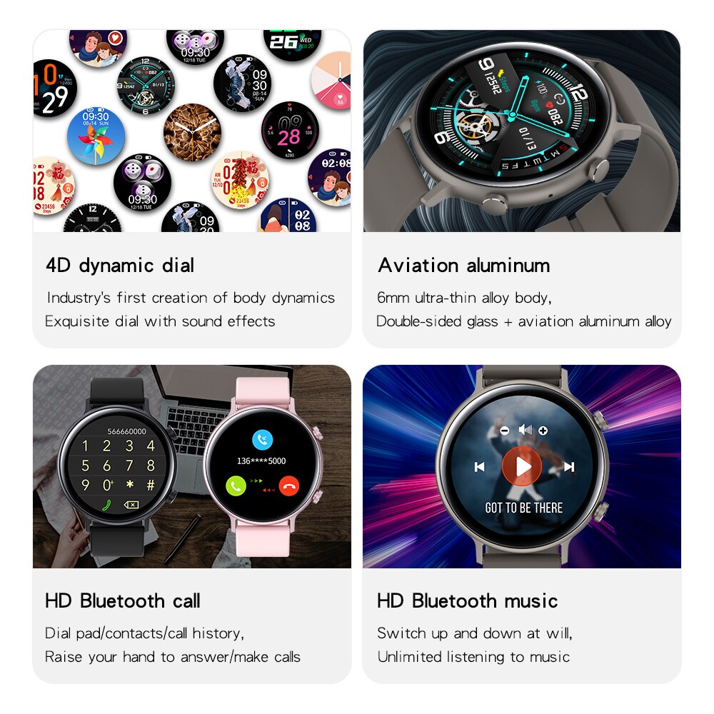 LIGE NEW Smart Watch Bluetooth Calls Smartwatch