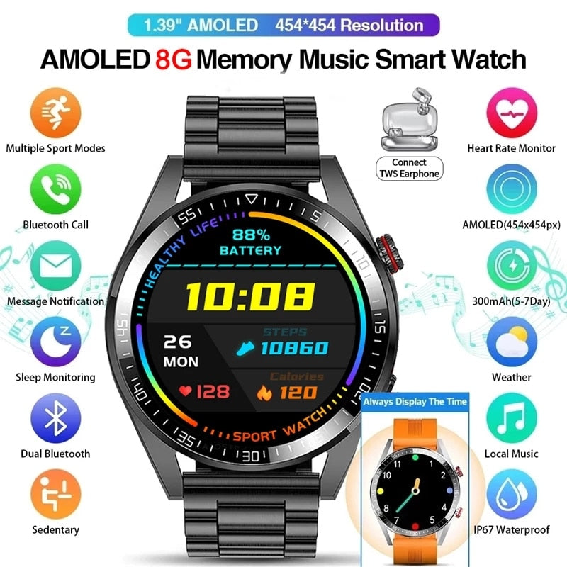 Smart Watch Men Always Display The Time Bluetooth Call