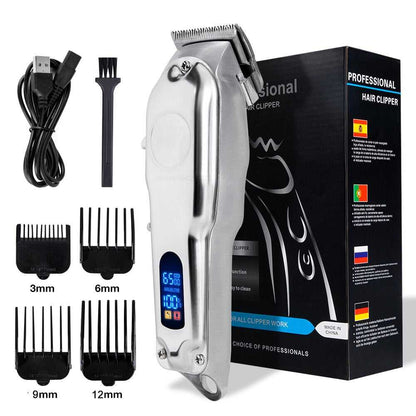 Barber Hair Clipper LCD Display For Men Professional Hair Cutting Machine