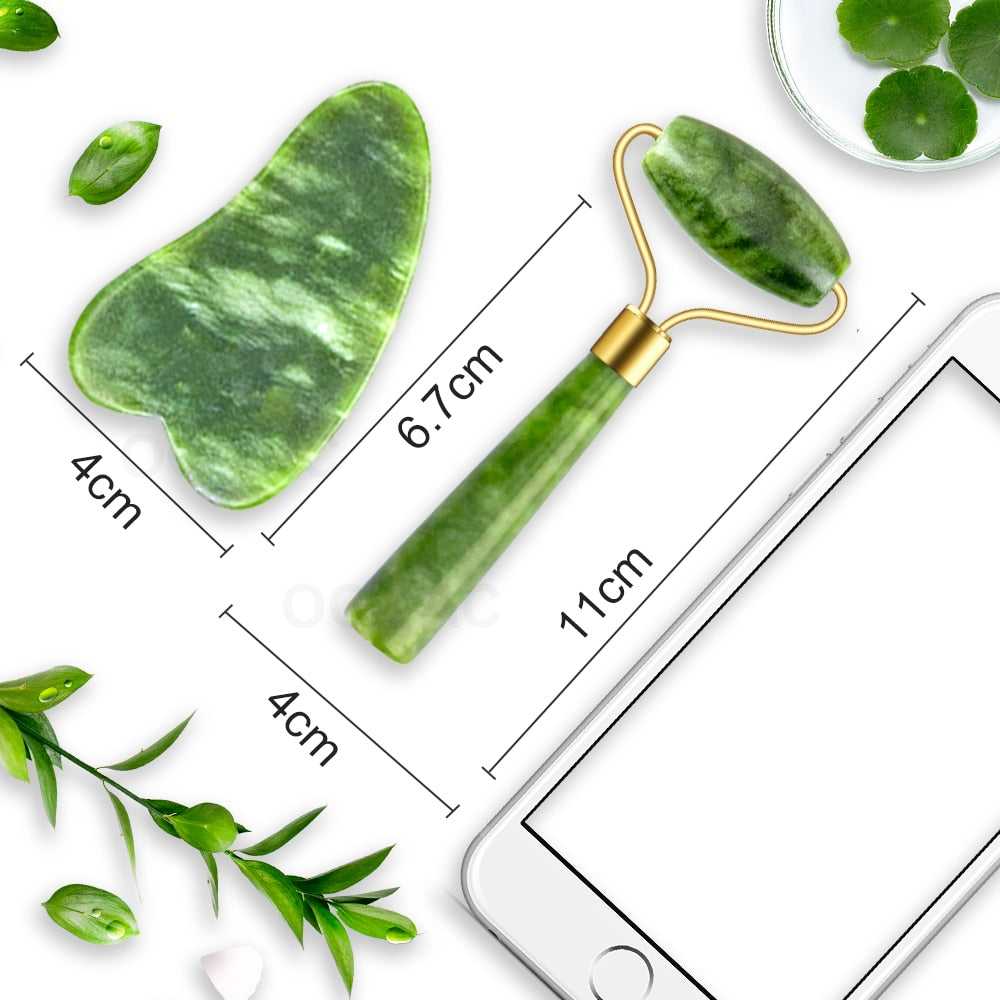 Hypoallergenic natural jade smooths and brightens skin Massager For Face