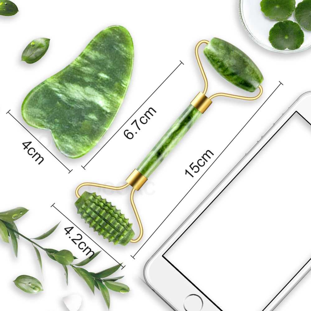 Hypoallergenic natural jade smooths and brightens skin Massager For Face