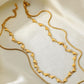 Double-Layered Heart and Snake Chain Necklace - TEXVIN