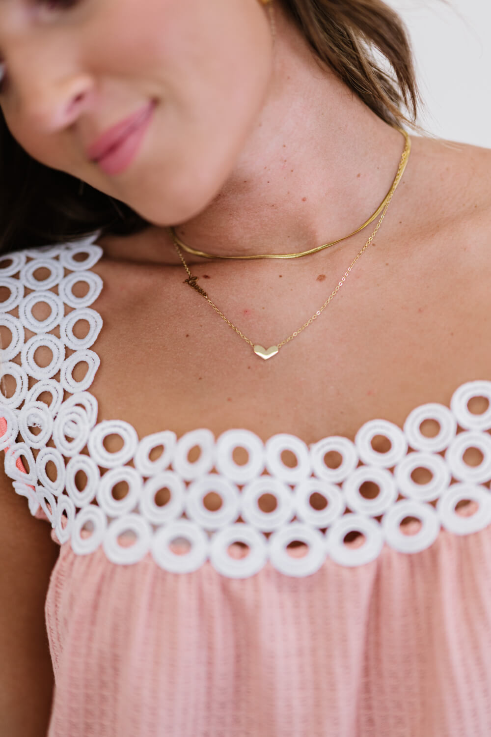More to Give Heart Pendant Double-Layered Necklace - TEXVIN