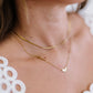 More to Give Heart Pendant Double-Layered Necklace - TEXVIN