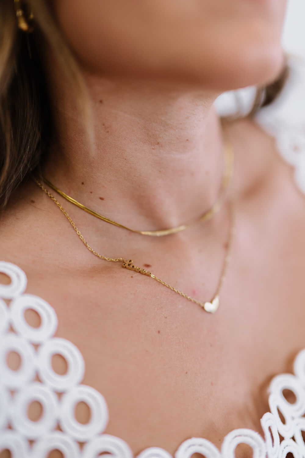 More to Give Heart Pendant Double-Layered Necklace - TEXVIN